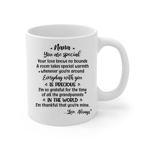 Up to 2 Kids, Grandma and Grandkids - Personalized Gifts Custom Mug for Grandma for Grandkids