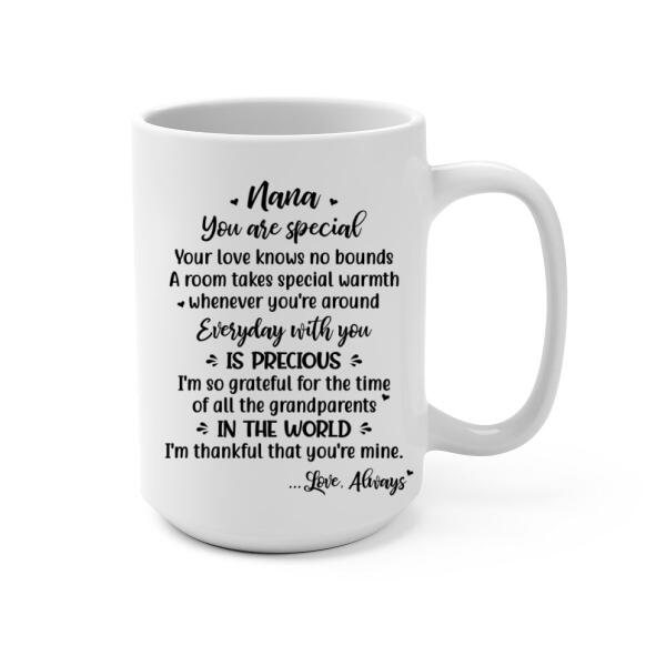 Up to 2 Kids, Grandma and Grandkids - Personalized Gifts Custom Mug for Grandma for Grandkids