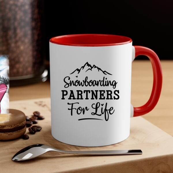 Personalized Mug, Snowboarding Partners - Couple, Friends, Sisters Gift, Gift For Snowboarders