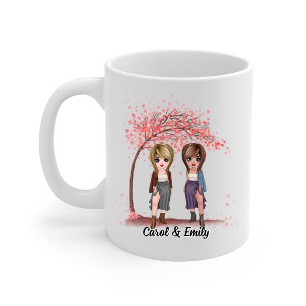 Personalized Mug, Up To 5 Girls, Gift For Friends, Sisters, Our Laughs Are Limitless