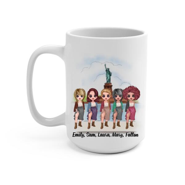 Personalized Mug, Up To 5 Girls, Gift For Friends, Sisters, Our Laughs Are Limitless