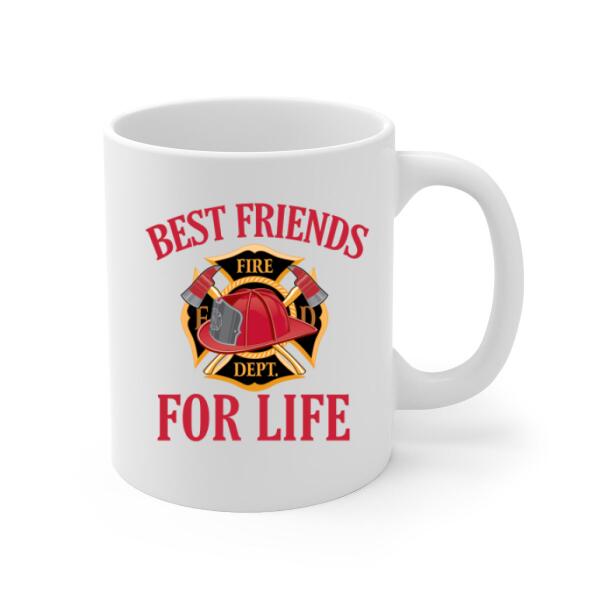 Personalized Mug, Firemen Work Side By Side, Gift For Firefighters, Friends, Coworkers