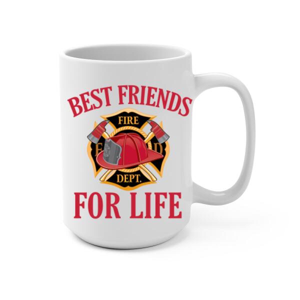 Personalized Mug, Firemen Work Side By Side, Gift For Firefighters, Friends, Coworkers