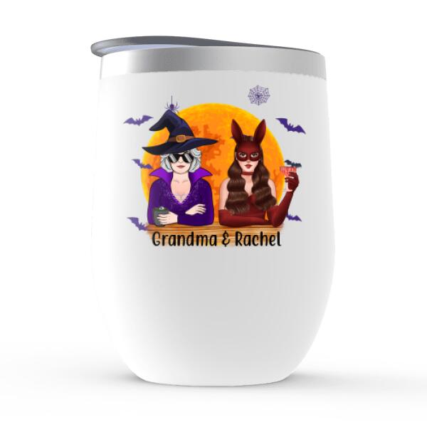 Grandma Witch Like a Normal Grandma but More Magical - Halloween Personalized Gifts Custom Wine Tumbler for Grandma