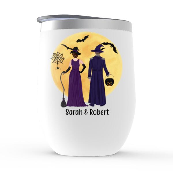 Personalized Wine Tumbler, Halloween Couple, Gifts For Halloween