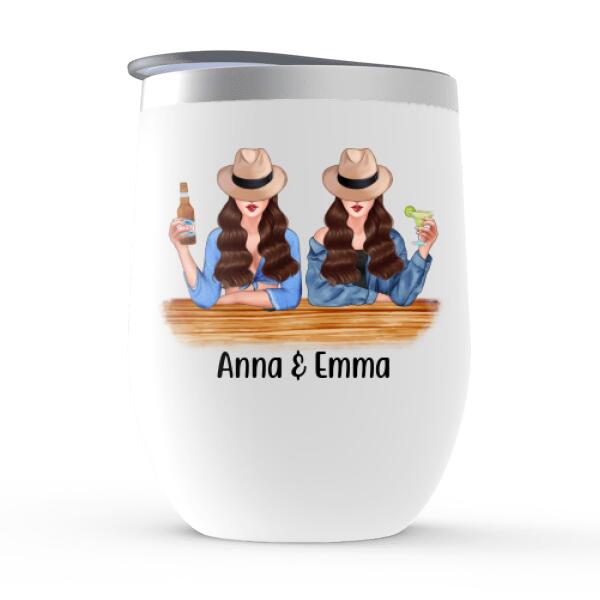 Personalized Wine Tumbler, Drinking Friends, Gift for Sisters, Best Fr —  GearLit