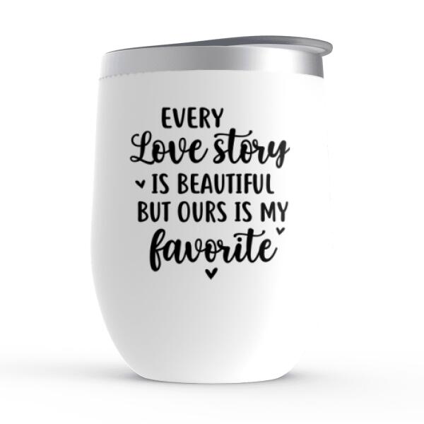 Personalized Wine Tumbler, Couple Sitting On Swing, My Favorite Place In All The World Is Next To You, Couple Gift, Gift For Her, Gift For Him