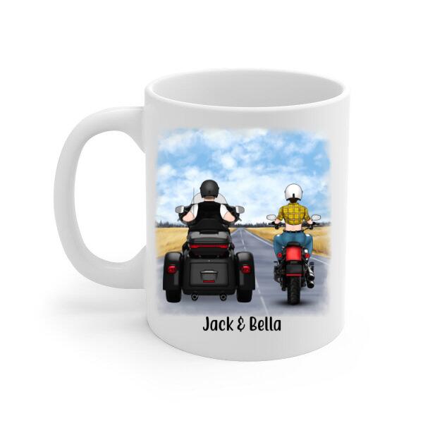 Couple Motorcycle Riding Partners - Personalized Mug For Him, For Her, Motorcycle Lovers
