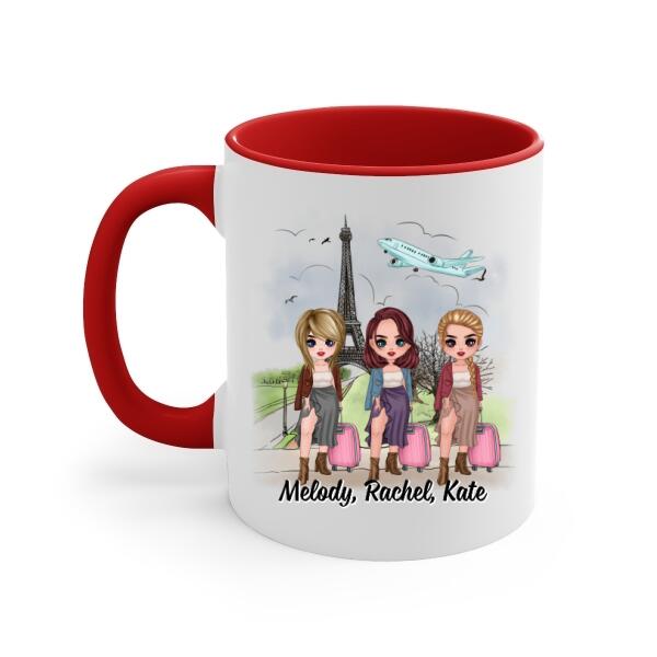 Up To 3 People Traveling Partners For Life - Personalized Mug For Friends, For Sister, Travel