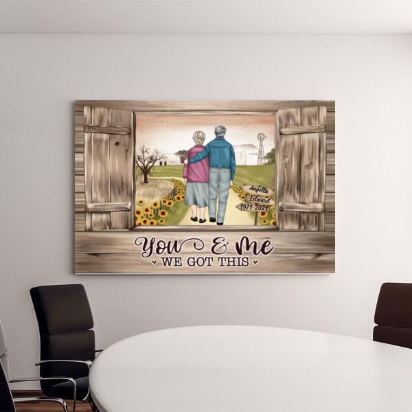 You and Me, We Got This - Anniversary Personalized Gifts Custom Canvas for Mom for Dad