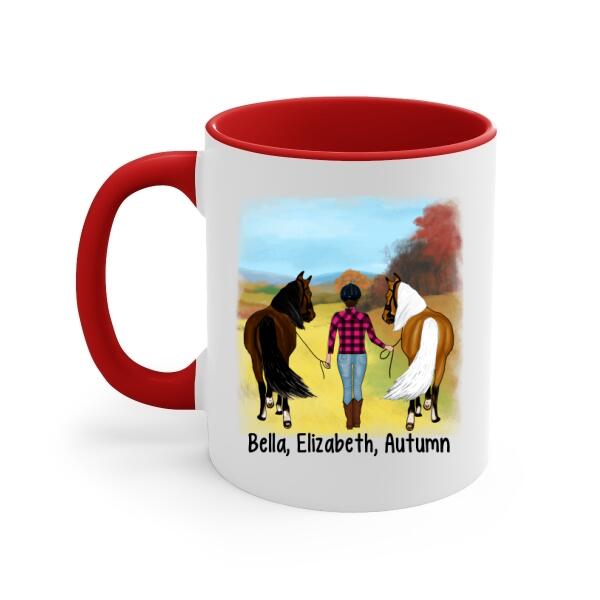 There Was A Girl Who Really Loved Horses - Personalized Mug For Her, Horse Lovers