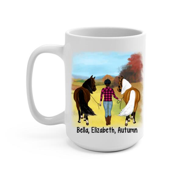 There Was A Girl Who Really Loved Horses - Personalized Mug For Her, Horse Lovers