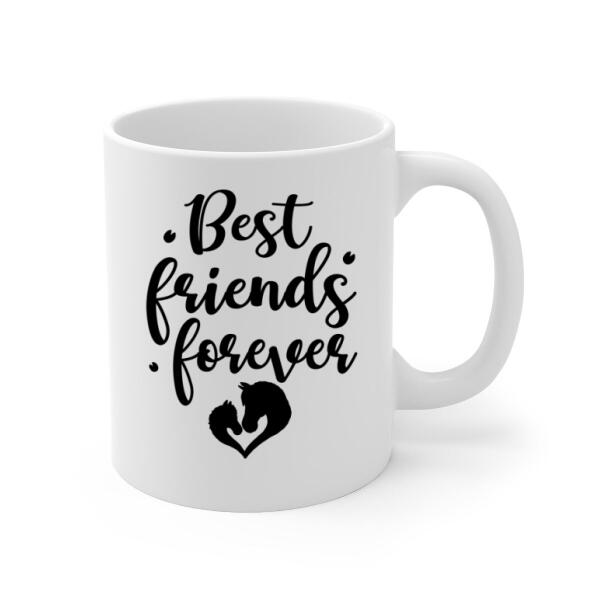 Best Friends Forever - Personalized Mug For Him, Horse Lovers