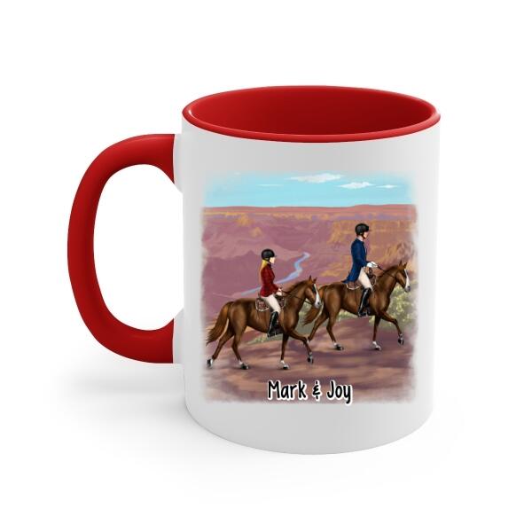 Life Is A Beautiful Ride - Personalized Mug For Couples, For Friends, Horse Lovers