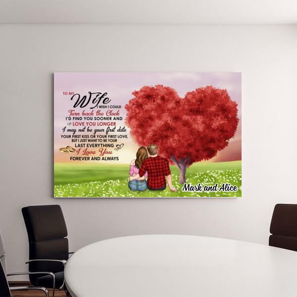 I Wish I Could Turn Back The Clock - Personalized canvas For Couples, Him, Her, Valentine'S Day