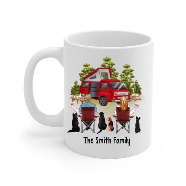 To My Wife Camping Couple With Dogs - Personalized Mug For Him, Her, Camping, Dog Lovers