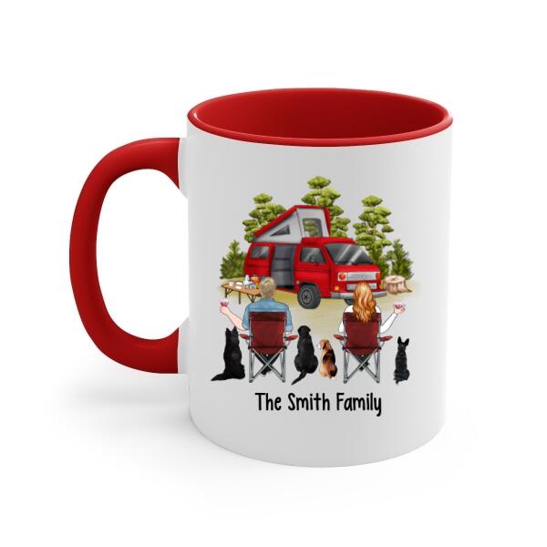 To My Wife Camping Couple With Dogs - Personalized Mug For Him, Her, Camping, Dog Lovers