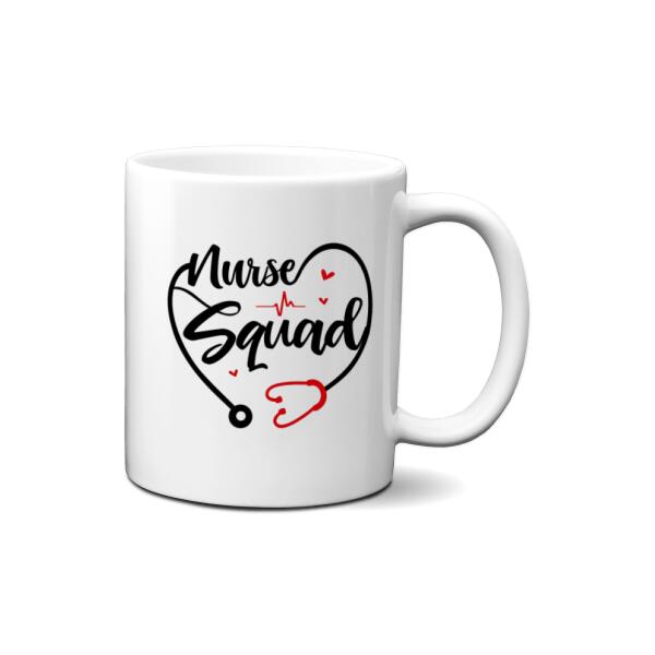 Up To 3 Chibi Nurse Squad - Personalized Mug For Her, Coworkers, Nurse