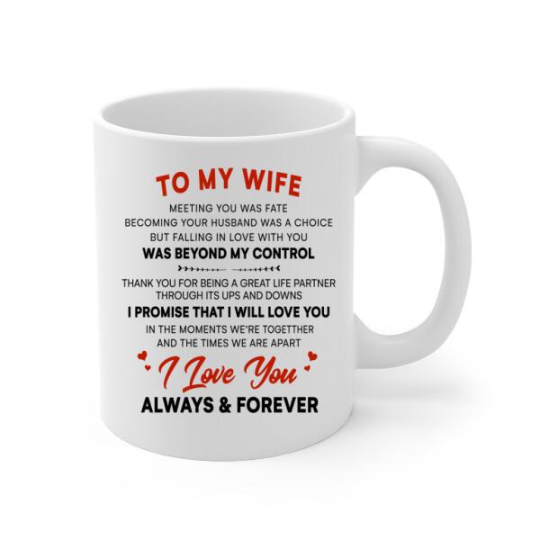 To My Wife Meeting You Was Fate - Personalized Mug For Couples, Her, Horse Lovers