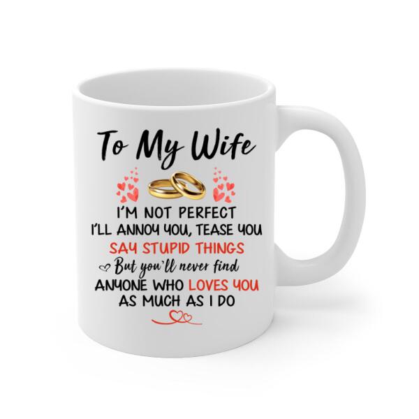 To My Wife Kissing Motorcycle Couple - Personalized Mug For Couples, For Her, Motorcycle Lovers