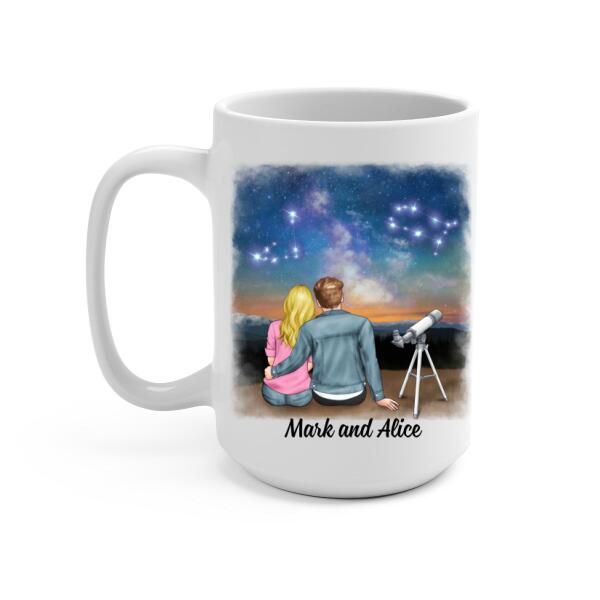 To My Wife I Love You Always And Forever - Personalized Mug For Couples, For Her, Astronomy Lovers