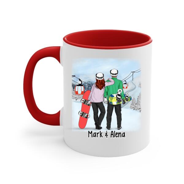 To My Wife Find You Sooner And Love You Longer - Personalized Mug For Couples, Her, Snowboarding