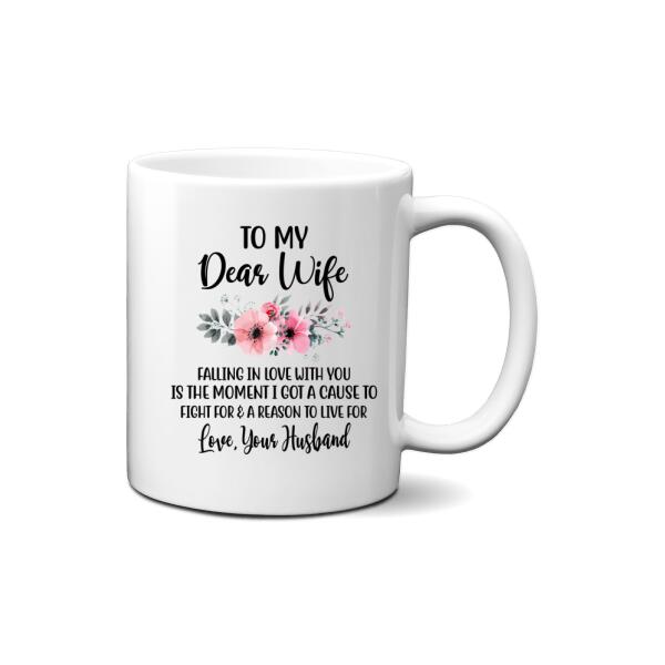 To My Wife Falling In Love With You - Personalized Mug For Couples, For Her