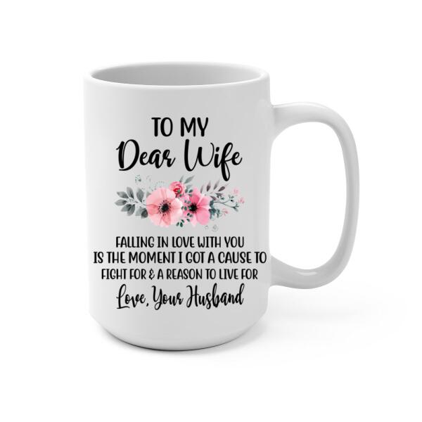 To My Wife Falling In Love With You - Personalized Mug For Couples, For Her