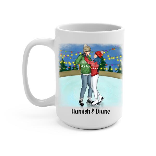 To My Wife Love You Until The Day After Forever - Personalized Mug For Couples, For Her, Ice Skating