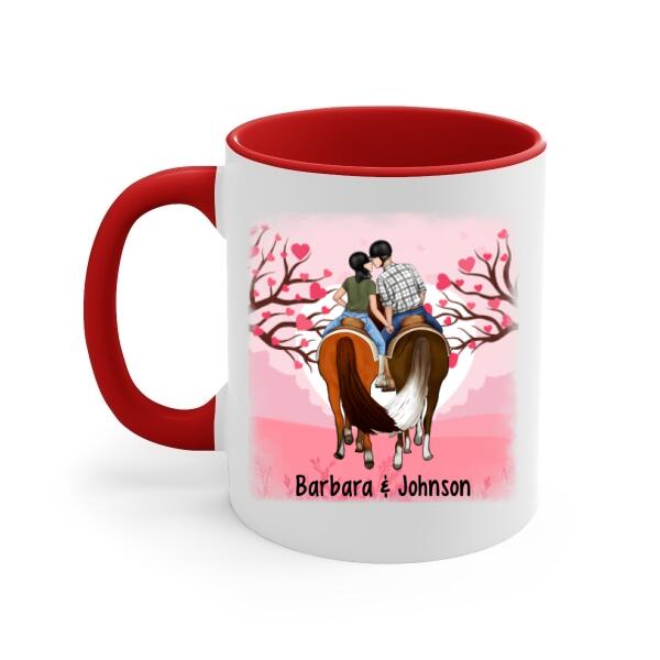 Couples Who Ride Together Stay Together - Personalized Mug For Couples, Horseback Riding, Horse Lovers