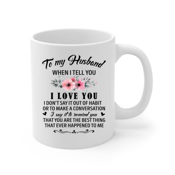 To My Husband - Personalized Gifts Custom Horse Mug For Him For Couples For Him, Horse Lovers