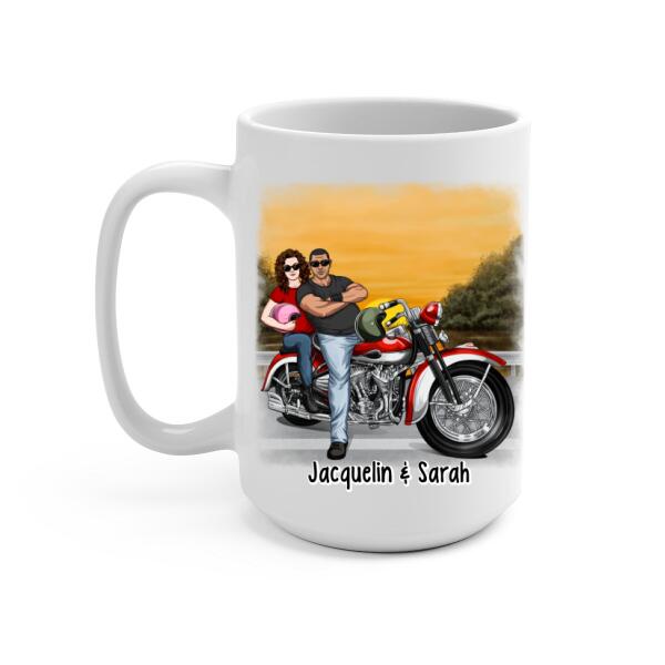 To My Husband - Personalized Gifts Custom Motorcycle Mug For Him For Couples For Him, Motorcycle Lovers