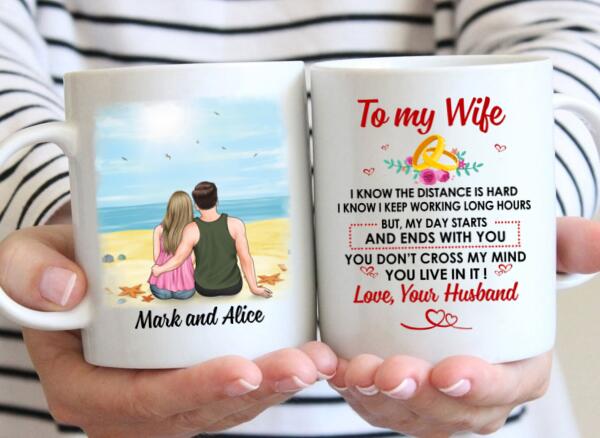 To My Wife You Live In My Mind - Personalized Mug For Couples, For Her