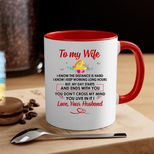 To My Wife You Live In My Mind - Personalized Mug For Couples, For Her