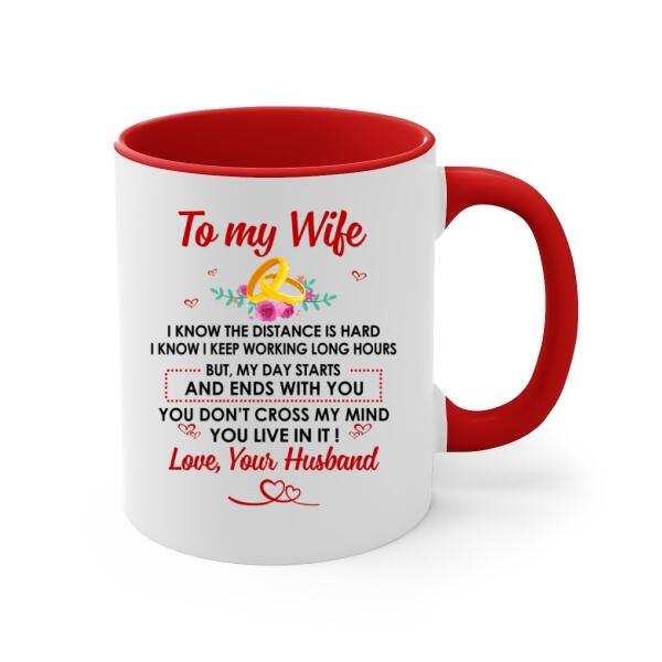 To My Wife You Live In My Mind - Personalized Mug For Couples, For Her