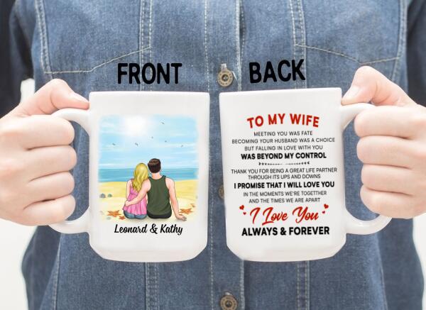 To My Wife Thank You For Being A Great Life Partner - Personalized Mug For Couples, Her