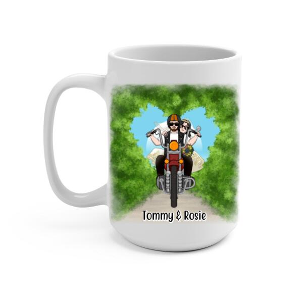 To My Husband - Personalized Gifts Custom Motorcycle Mug For Him For Couples For Him, Motorcycle Lovers