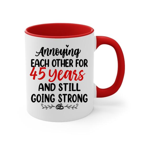 Older Couple Annoying Each Other For - Personalized Mug For Couples, Her, Him, Skiing, Anniversary