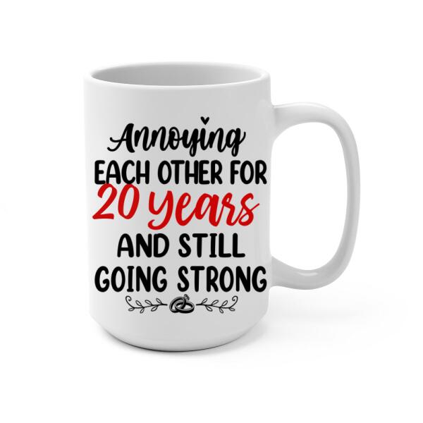 Older Couple Annoying Each Other For - Personalized Mug For Couples, Her, Him, Hiking, Anniversary