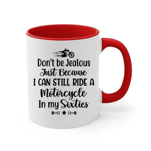 Personalized Gifts - Custom Motorcycle Mug for Grandpa, Motorcycle - Ride a Motorcycle in My Sixties