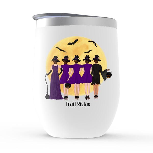 Personalized Wine Tumbler, Up To 5 Girls, It's Just A Bunch Of Hocus Pocus - Halloween Gift, Gift For Sisters, Best Friends