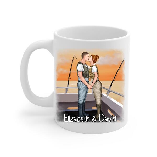 Fishing Partners For Life - Personalized Mug For Couples, Fishing