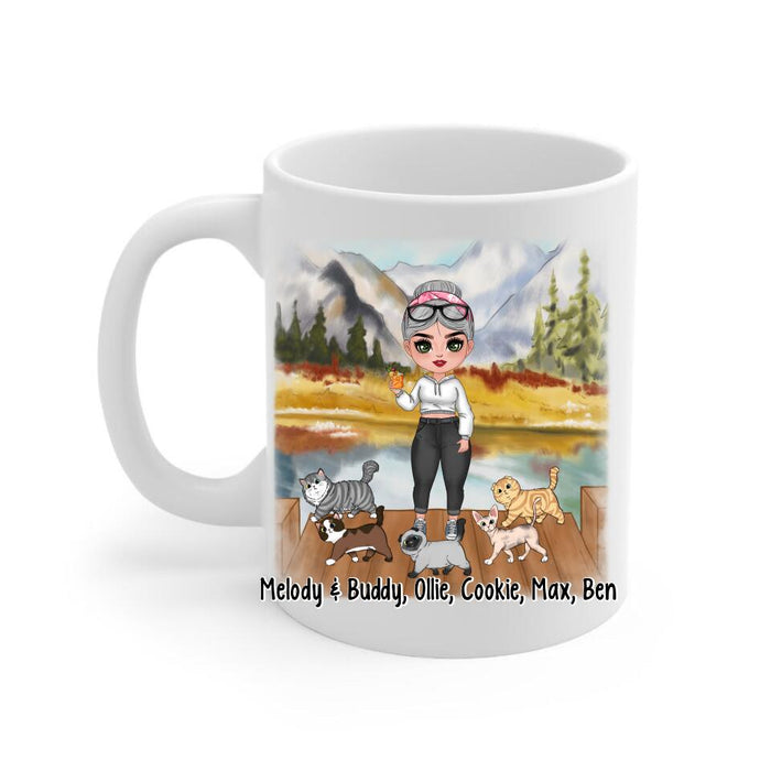 Best Cat Mom Ever - Personalized Mug For Cat Lovers, Chibi