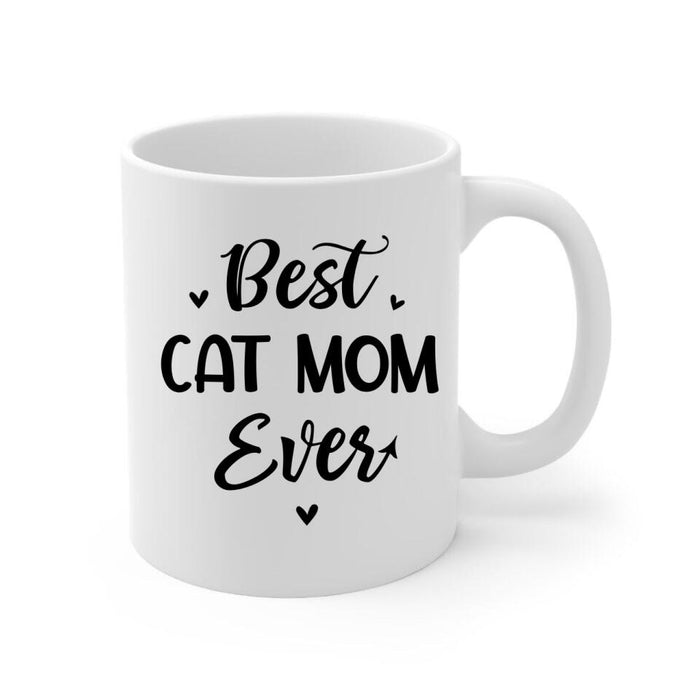 Best Cat Mom Ever - Personalized Mug For Cat Lovers, Chibi