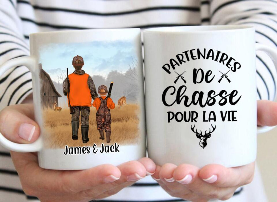 Partenaires De Chasse Pour La Vie - Personalized Mug For Couples, Family, Friends, Hunting