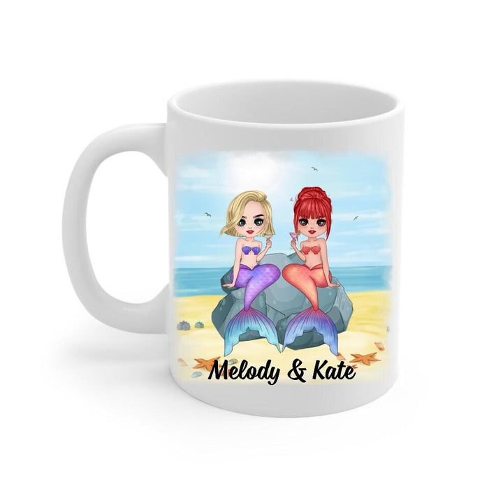 Up To 6 Chibi Bitch Please I'm So Fabulous - Personalized Mug For Her, Friends, Sister, Mermaid