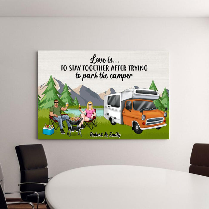 Stay Together By The Camper - Personalized Canvas For Couples, For Him, Her, Camping