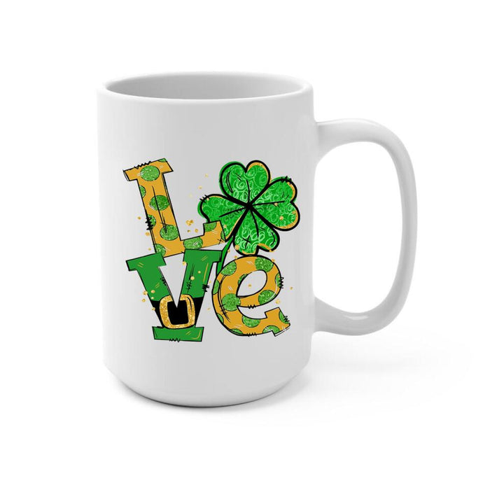 Luckiest Cat Mom Ever - Personalized Mug For Cat Mom, St. Patrick's Day