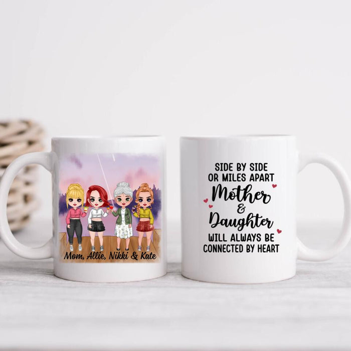 Up To 3 Daughters Side By Side Or Miles Apart - Personalized Mug For Her, Mom, Daughter