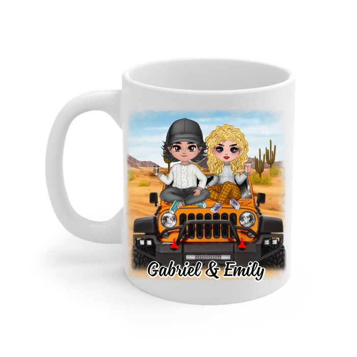 Adventure Partners For Life - Personalized Mug For Couples, Car, Off-Road Lovers